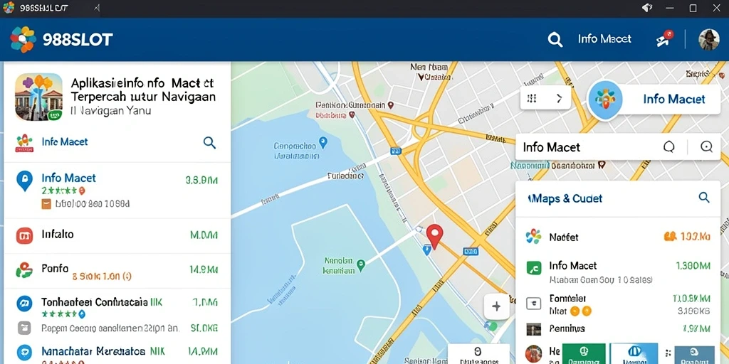 Antarmuka aplikasi 988SLOT menampilkan peta kondisi lalu lintas.