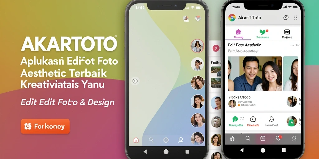 Tampilan antarmuka AKARTOTO untuk pengeditan foto aesthetic yang memukau.