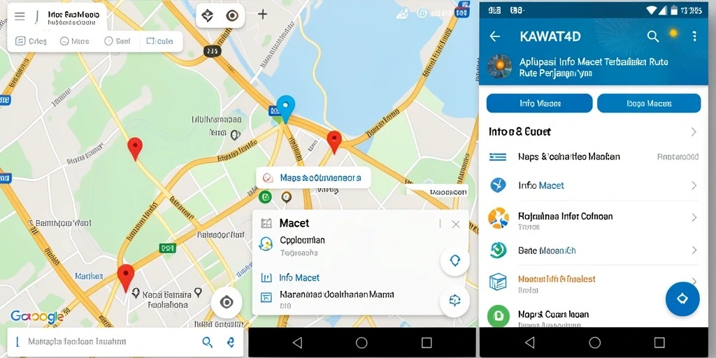 Antarmuka KAWAT4D menampilkan informasi kemacetan terkini dengan jelas.