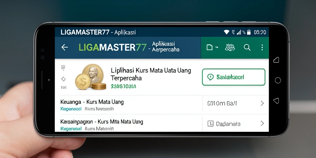 Antarmuka LIGAMASTER77 menampilkan informasi kurs mata uang terkini dan grafik analisis.