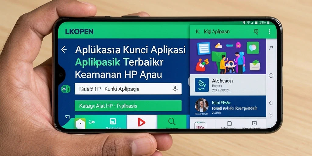 Antarmuka LKOPEN yang stylish dan fungsional untuk kunci aplikasi.