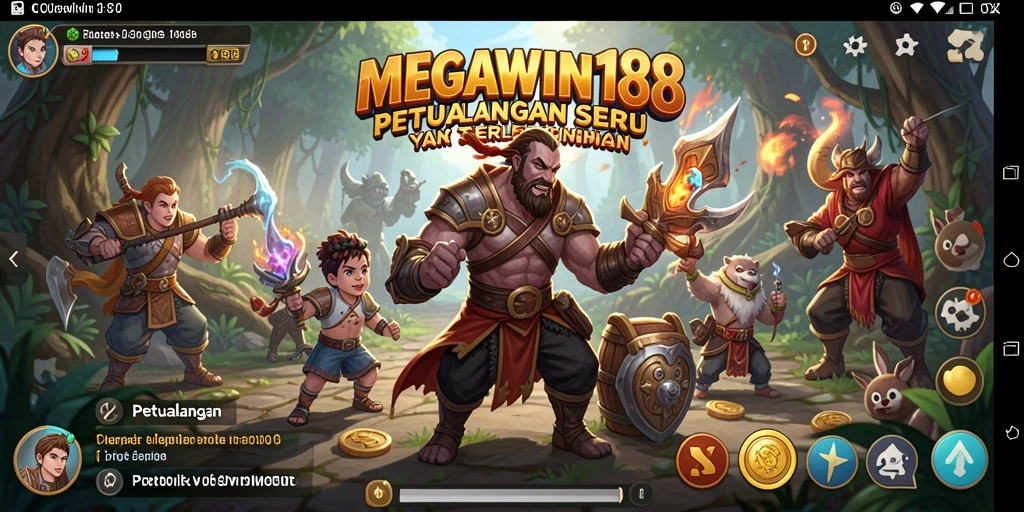 Tampilan interaktif dan seru di <strong>MEGAWIN188</strong> saat menjelajah dunia Petualangan.