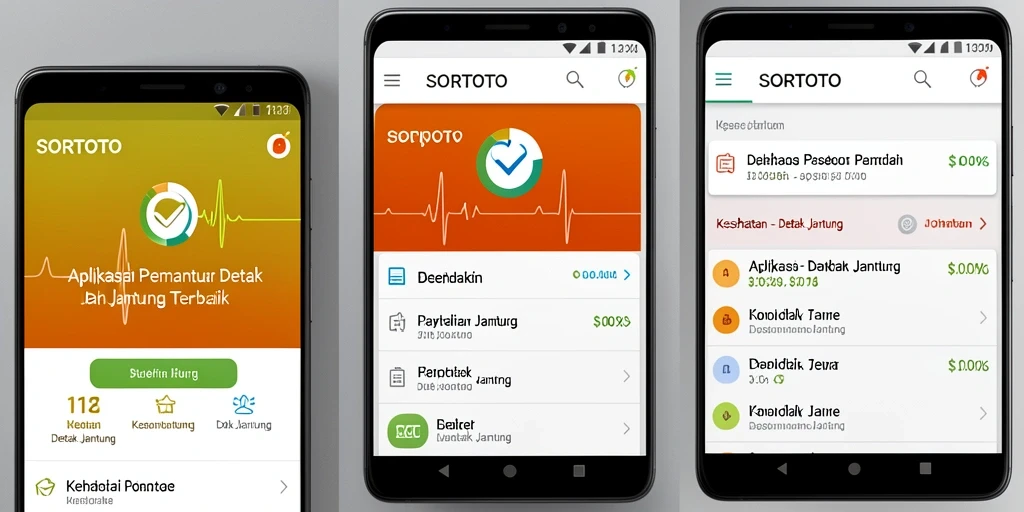 Tampilan antarmuka SORTOTO untuk memantau detak jantung secara real-time.