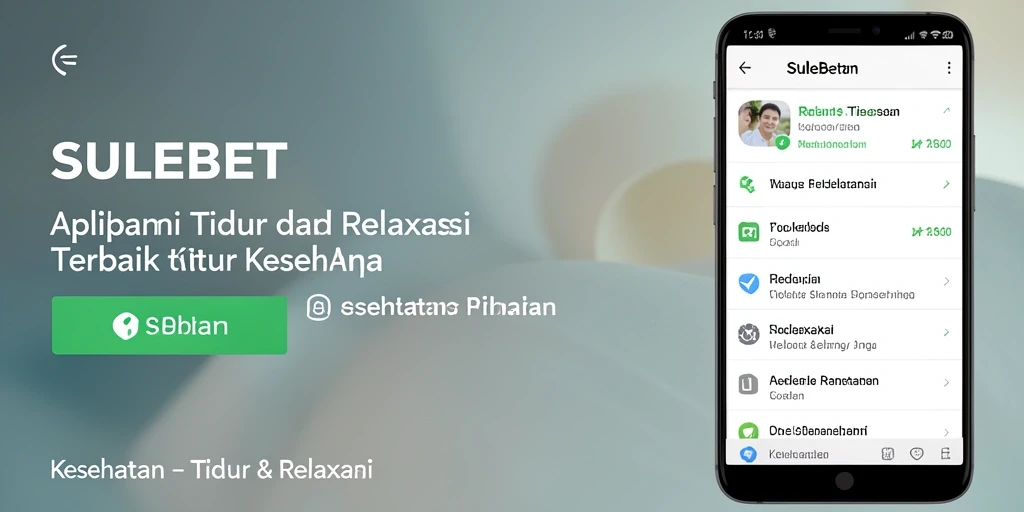 Tampilan antarmuka SULEBET yang sederhana dan menarik untuk tidur dan relaksasi.