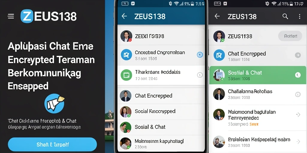 Antarmuka pengguna ZEUS138 yang modern dan fungsional untuk chat aman.